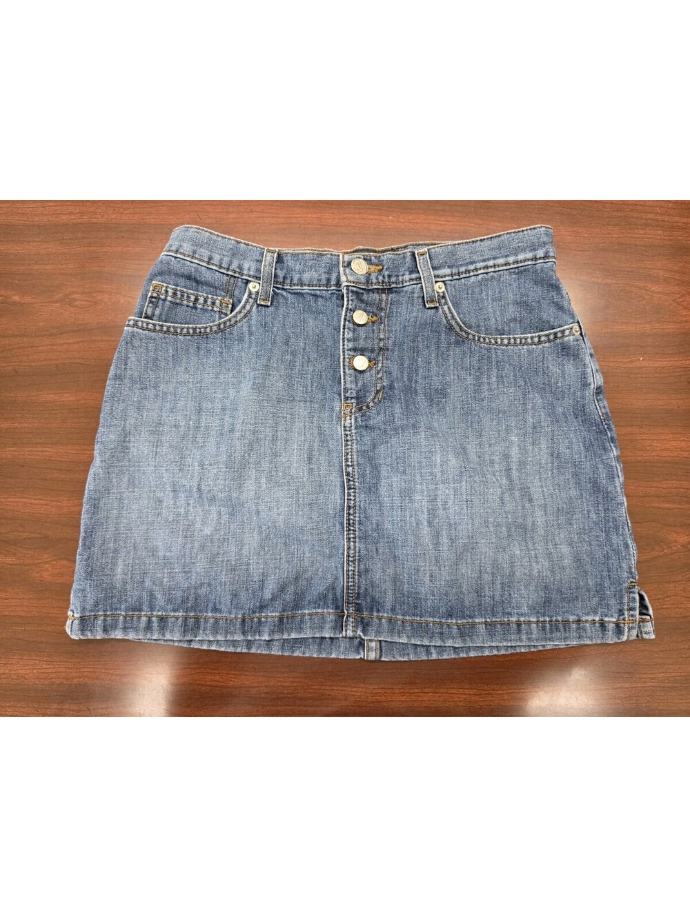 Vintage 90s Y2K Roxy Denim Mini Skirt Size 5 Grunge Surf Style Classic Mini